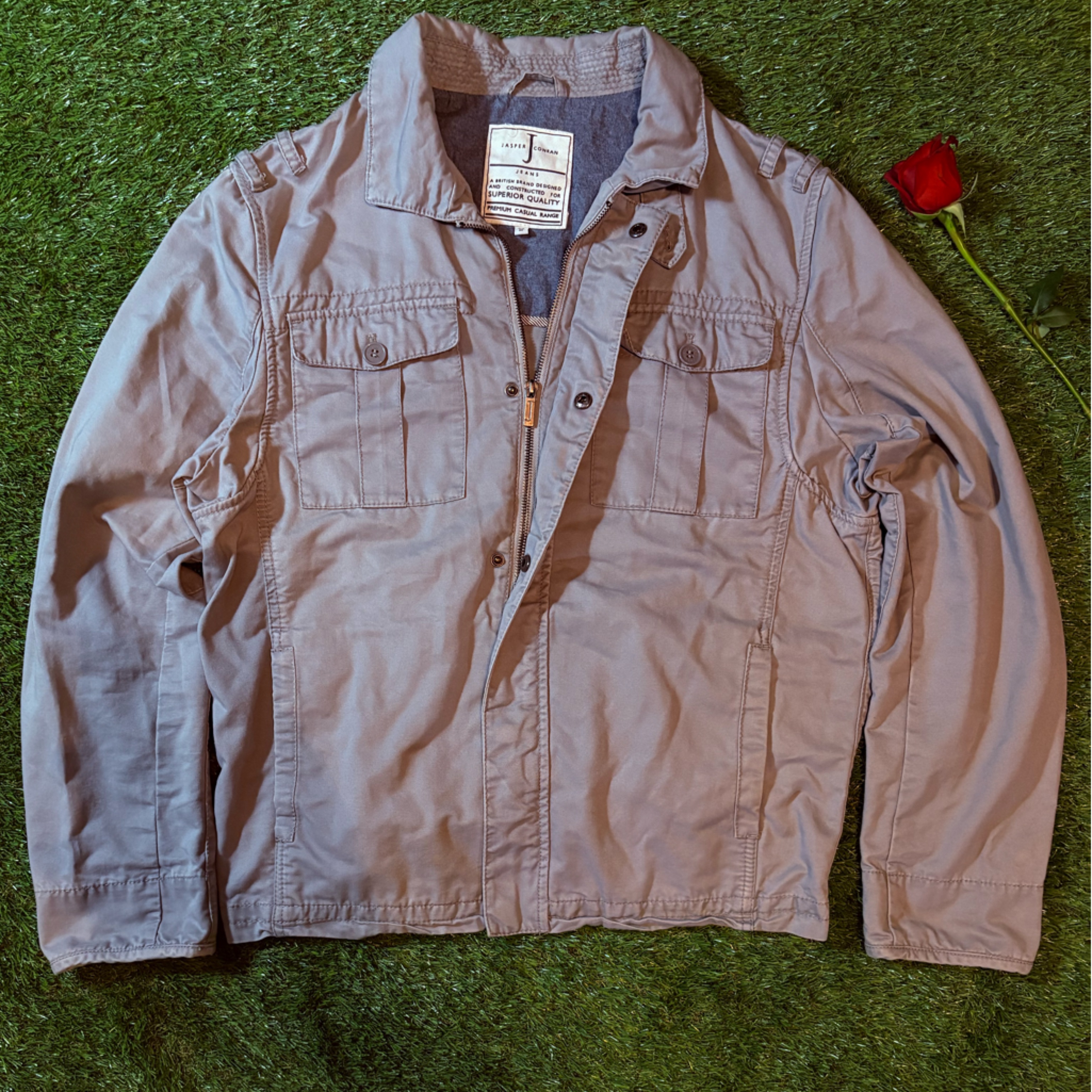 Grey Jasper Conran Utility Jacket With A Relaxed Fit